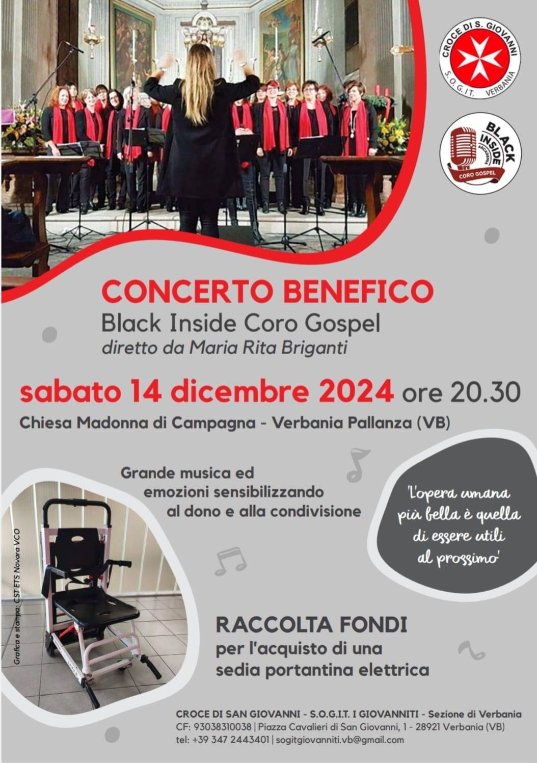Immagine: Concerto benefico Black Inside Coro Gospel