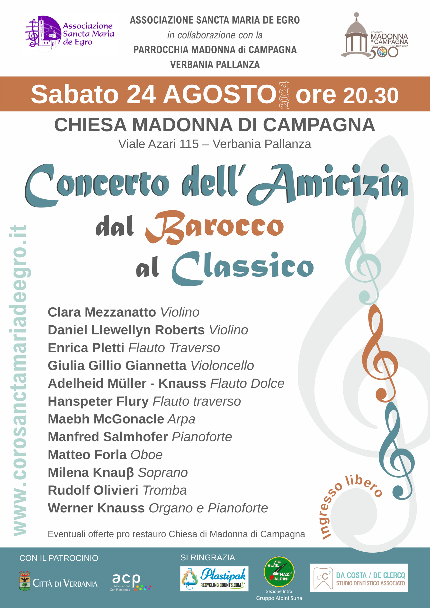 Immagine: Concerto dell'Amicizia - Dal Barocco al Classico