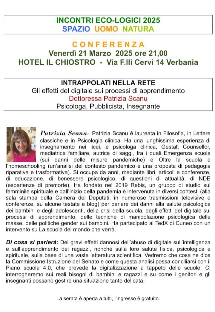 Conferenza: “Intrappolati nella rete”