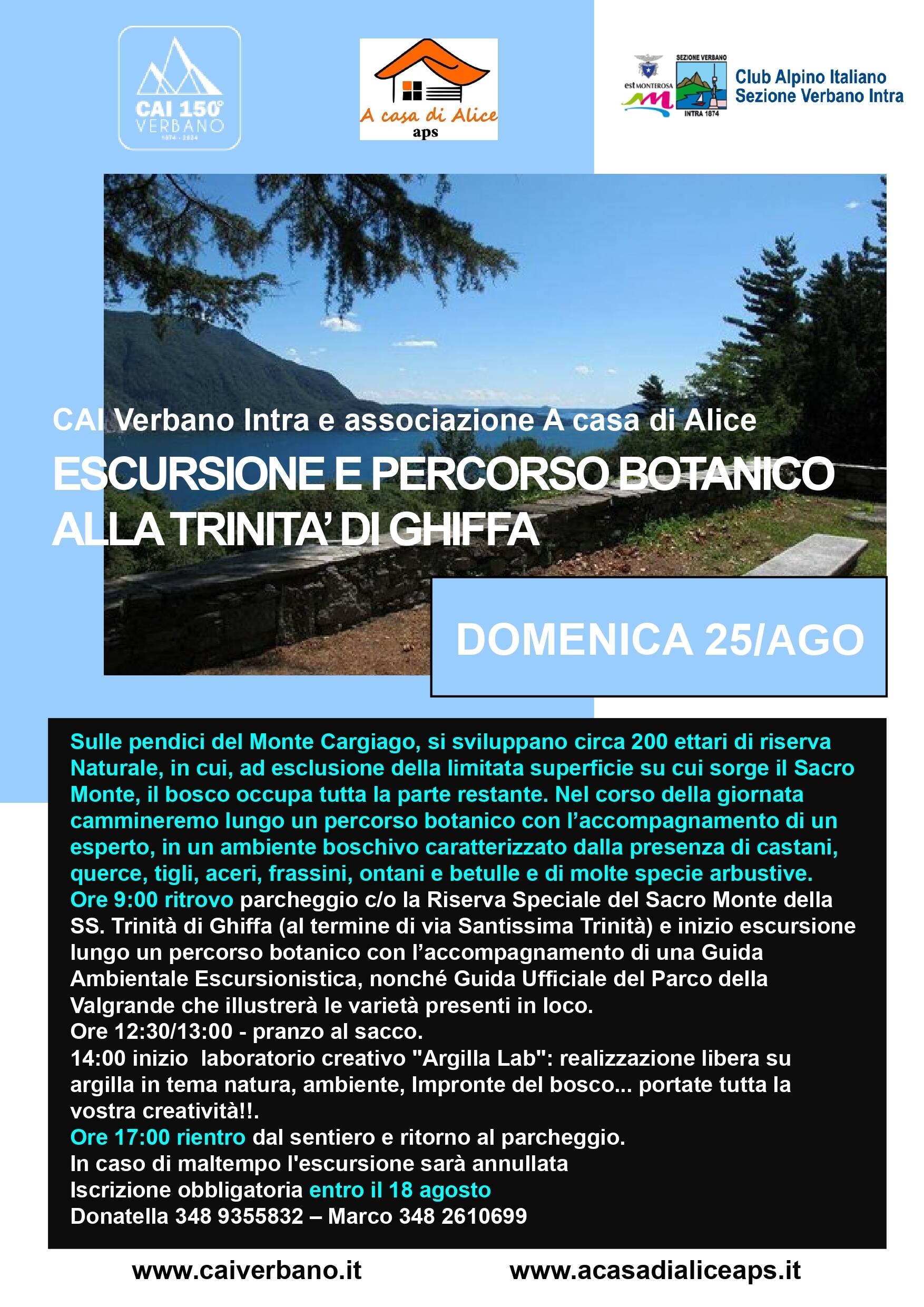 Immagine: Escursione e percorso botanico alla Trinità di Ghiffa