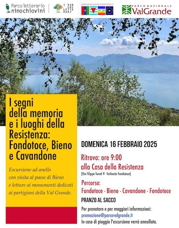  Escursione: I Segni della memoria e i Luoghi della Resistenza