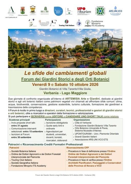 Immagine: Forum dei Giardini Storici e degli Orti Botanici, a Villa Giulia.