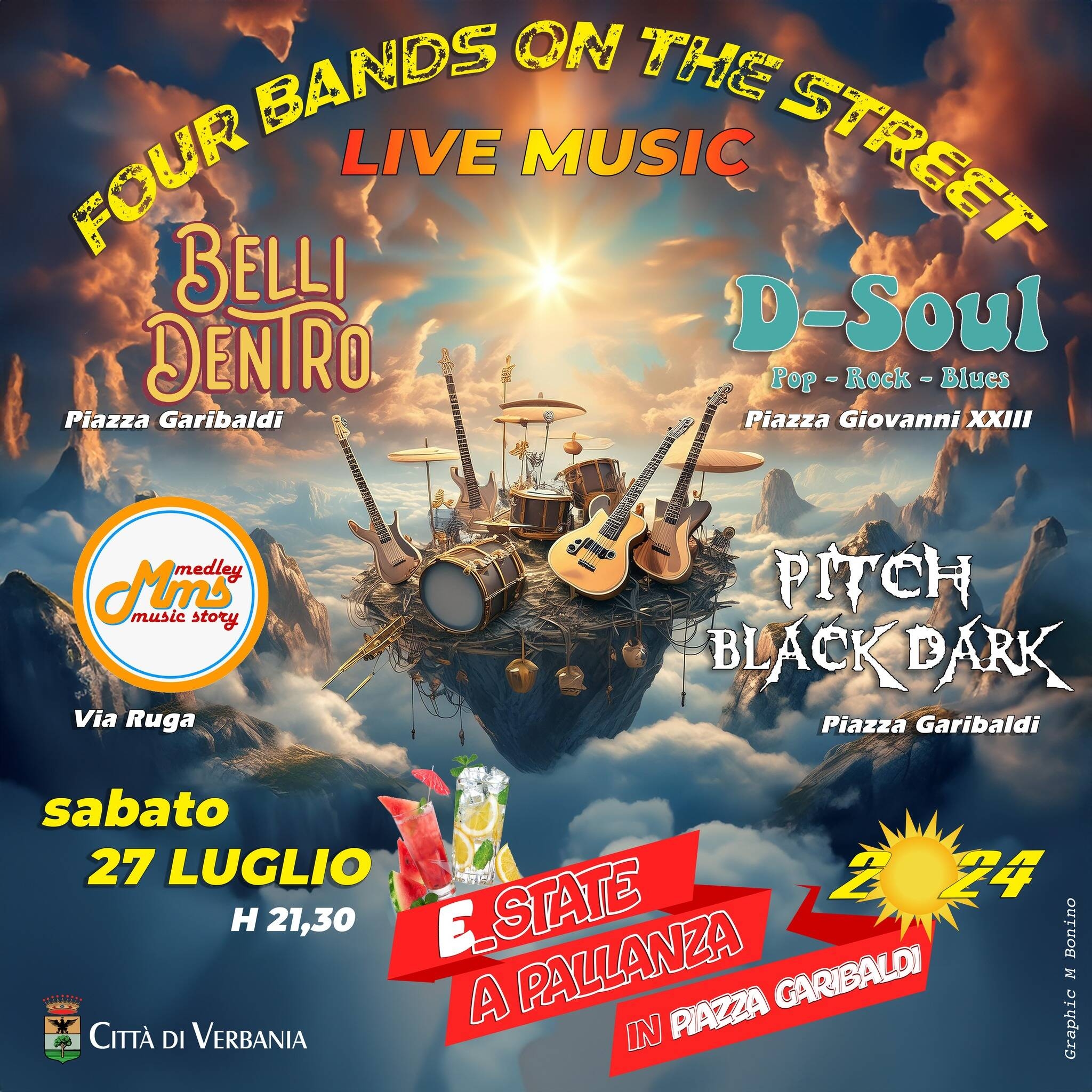 Immagine: Four Bands on the streets 27 07 24