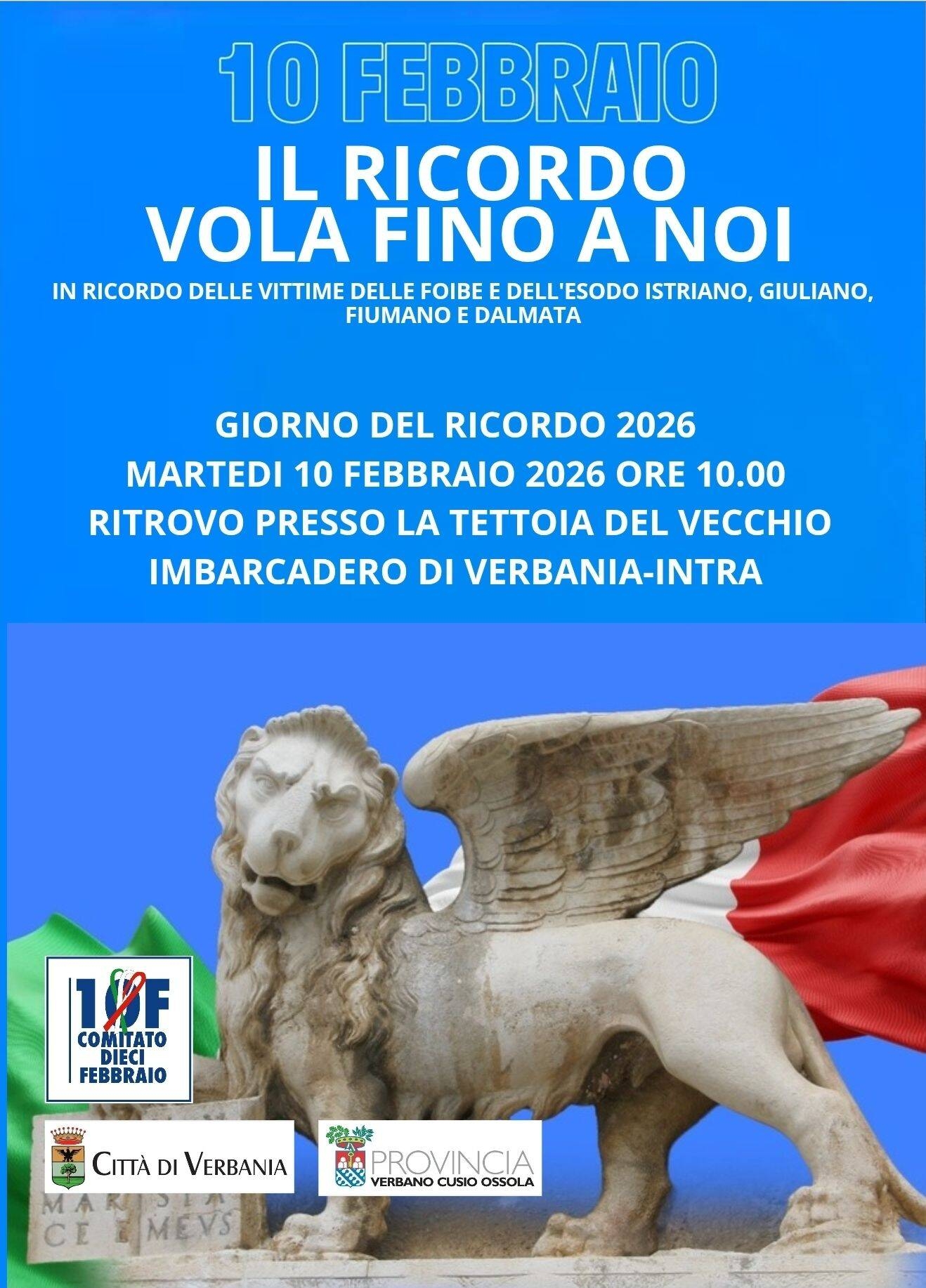 Giorno del Ricordo 2026 - "Il Ricordo vola fino a noi"