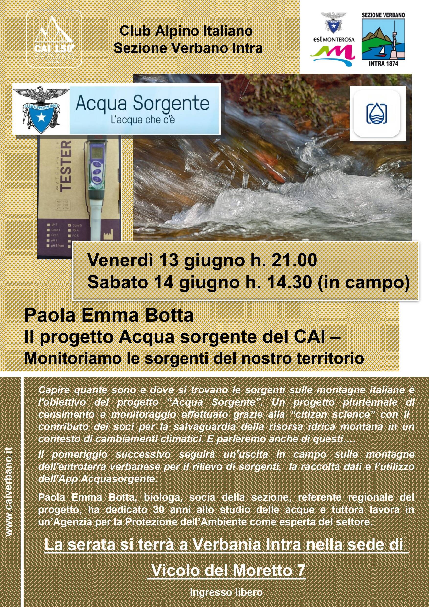 Il progetto Acqua Sorgente del CAI. Monitoriamo le sorgenti del nostro territorio