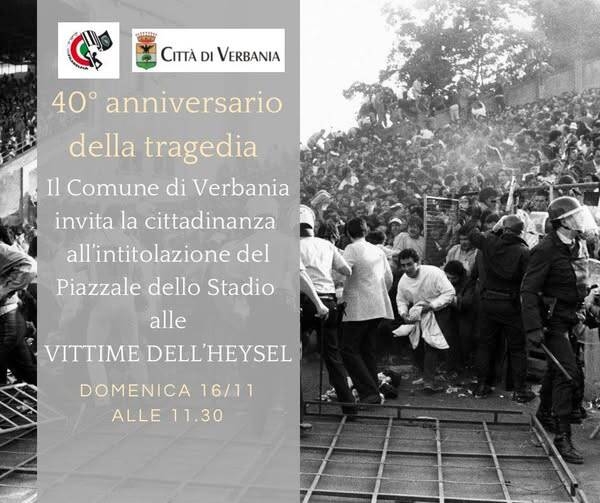 Intitolazione Piazzale dello Stadio alle Vittime dell'Heysel