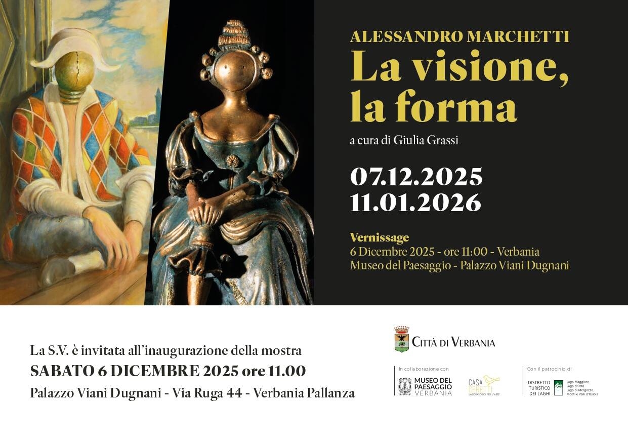 Invito a inaugurazione mostra "Alessandro Marchetti- La visione, la forma"