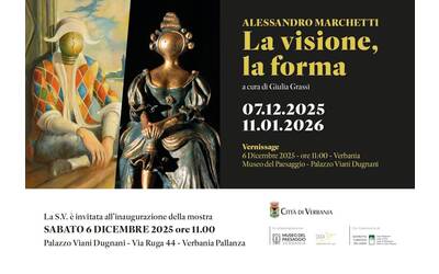 Invito a inaugurazione mostra "Alessandro Marchetti- La visione, la forma"
