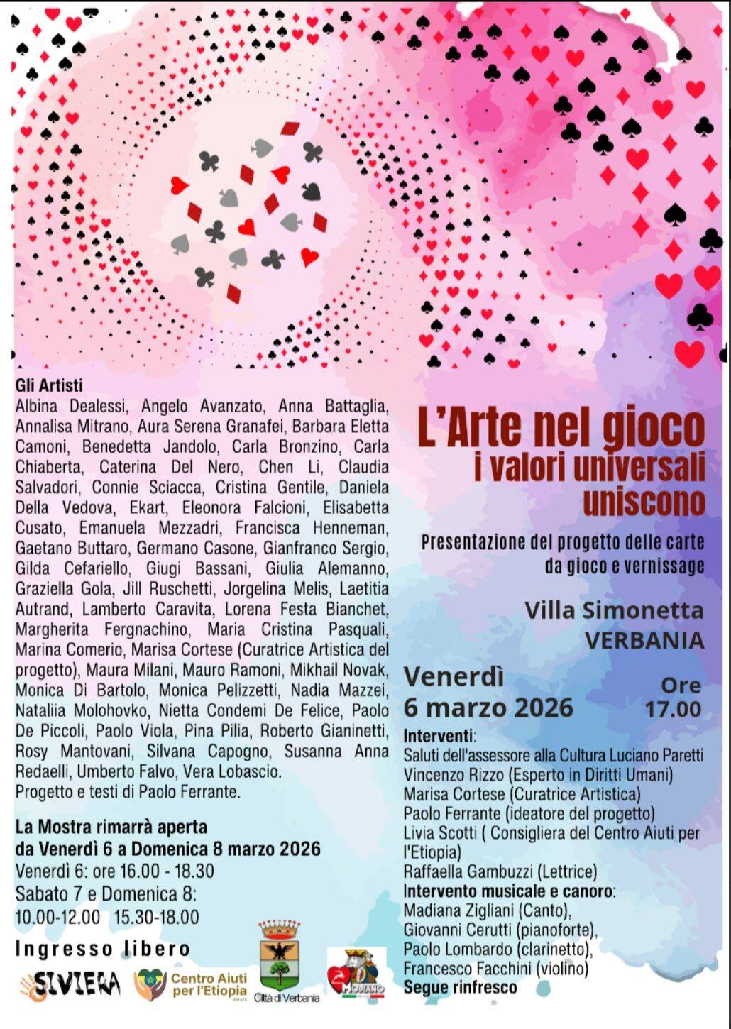 L'Arte nel gioco. I valori universali uniscono.