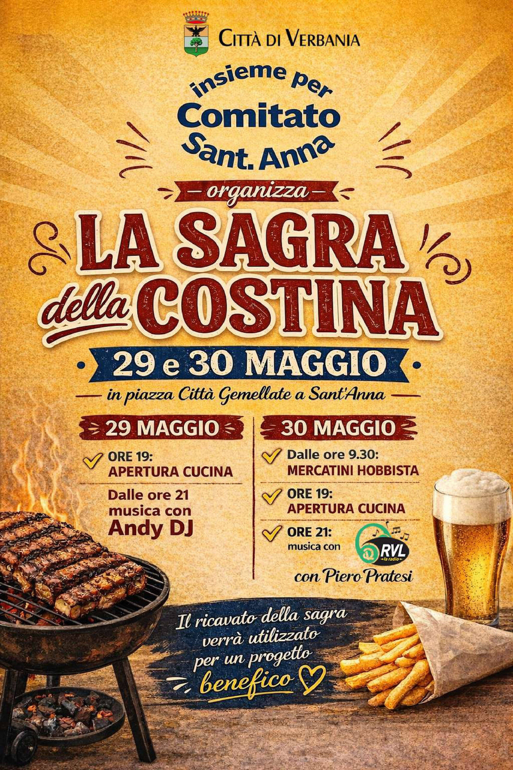 La sagra della costina in Piazza Città Gemellate