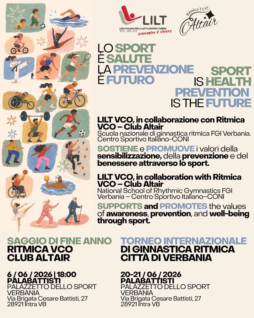 Immagine: Lo sport è salute la prevenzione è futuro