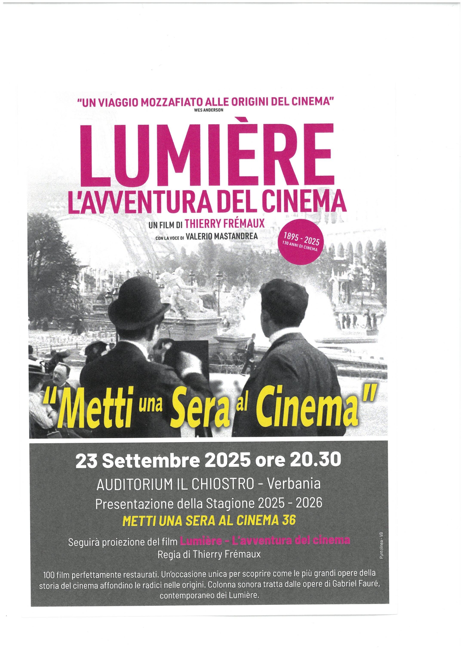 Immagine: LUMIERE - L'AVVENTURA DEL CINEMA