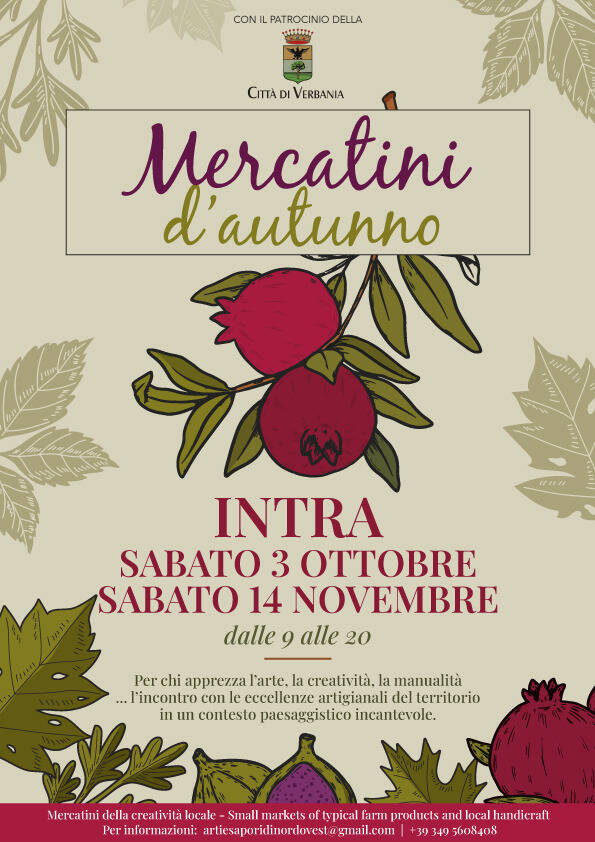 Mercatini d'autunno 3/10 e 14/11