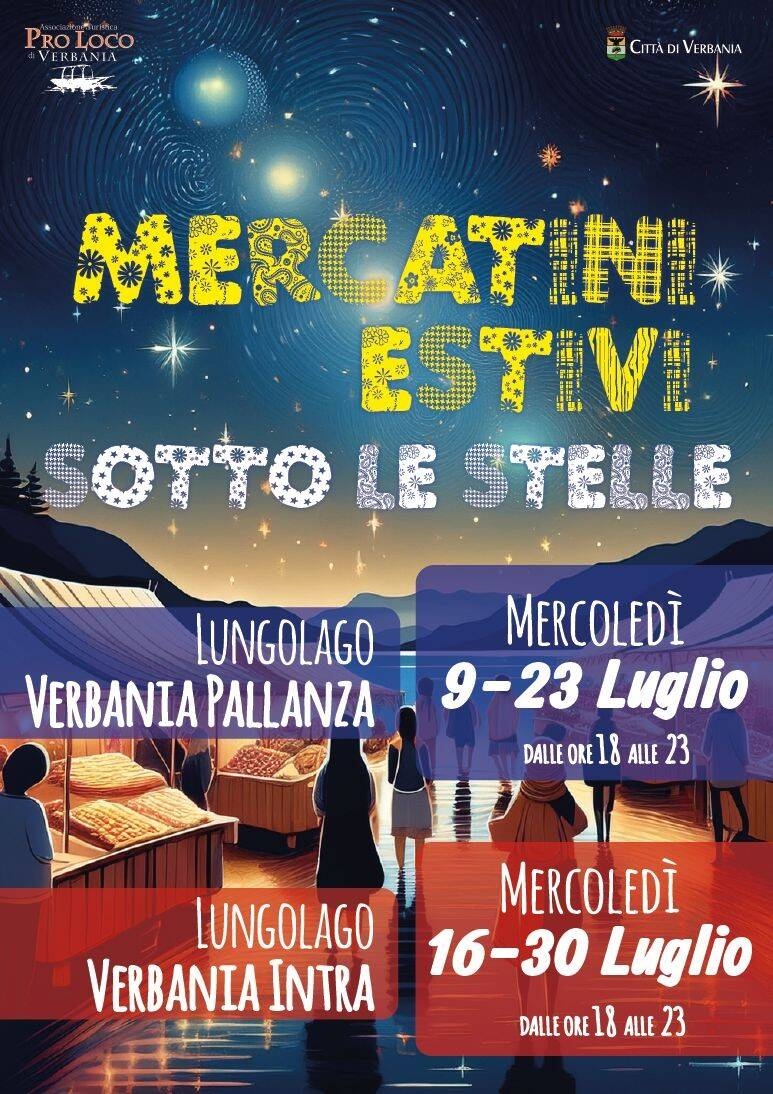 Mercatini estivi sotto le stelle