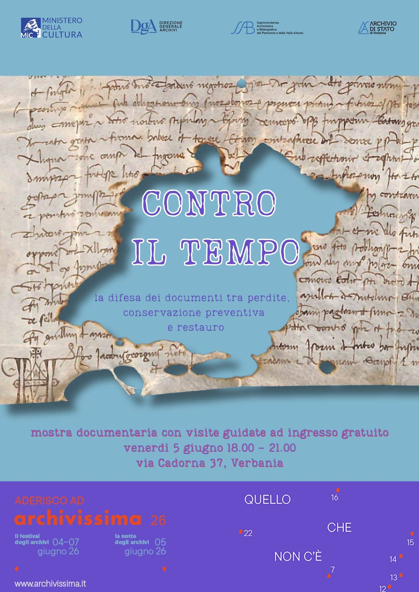 Mostra documentaria: Contro il tempo