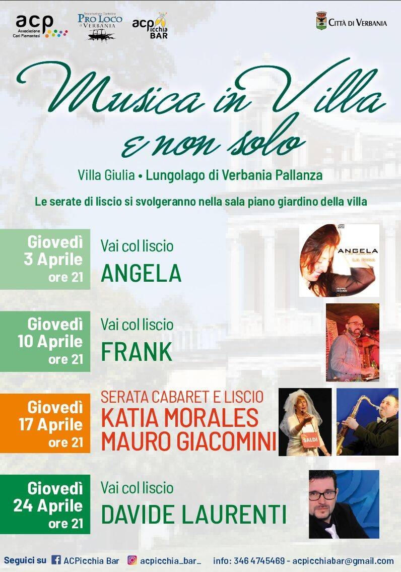 Immagine: Musica in Villa e non solo aprile 2025