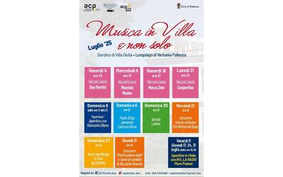 Musica in Villa e non solo luglio 2025