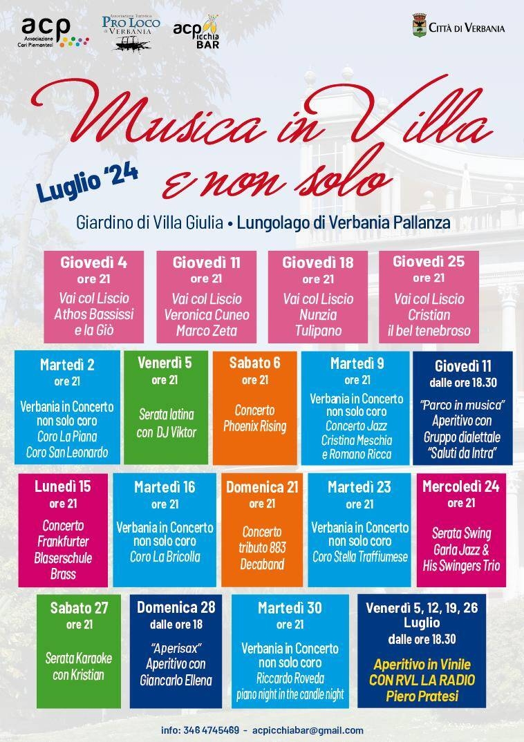 Immagine: Musica in Villa luglio 2024