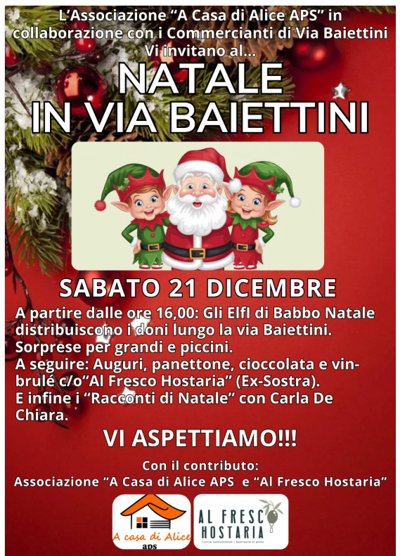 Immagine: NATALE IN VIA BAIETTINI