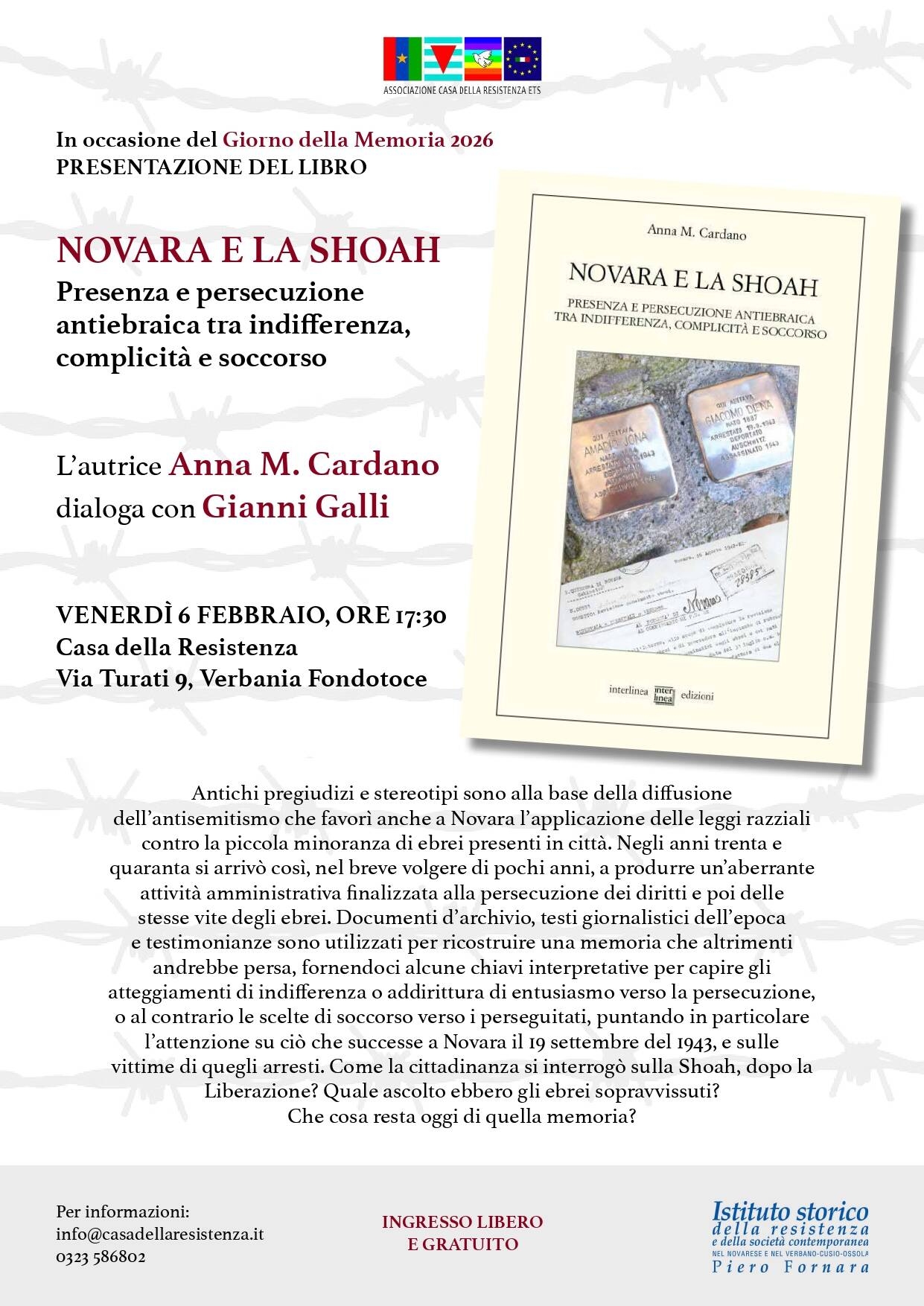 Novara e la Shoah Presenza e persecuzione antiebraica tra indifferenza, complicità e soccorso