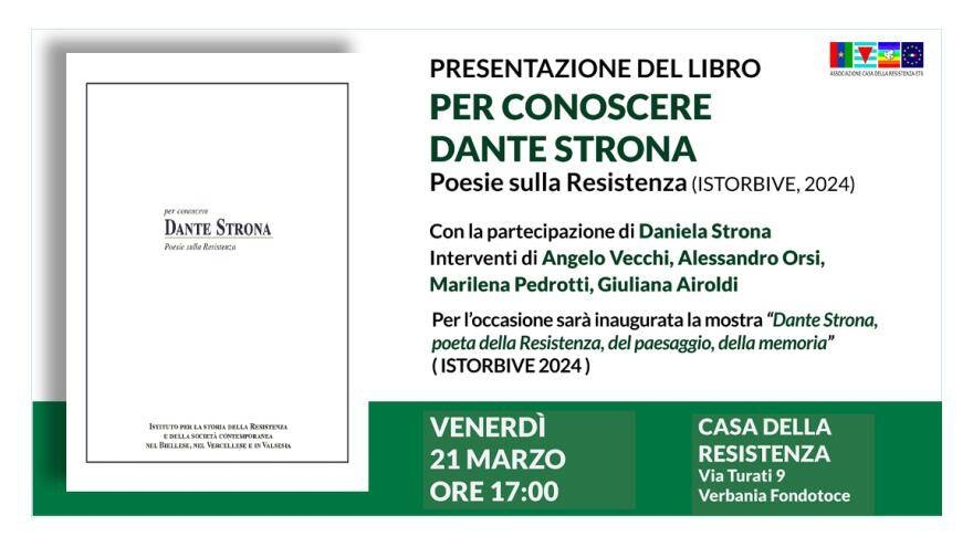 Per conoscere Dante Strona. Poesie sulla Resistenza
