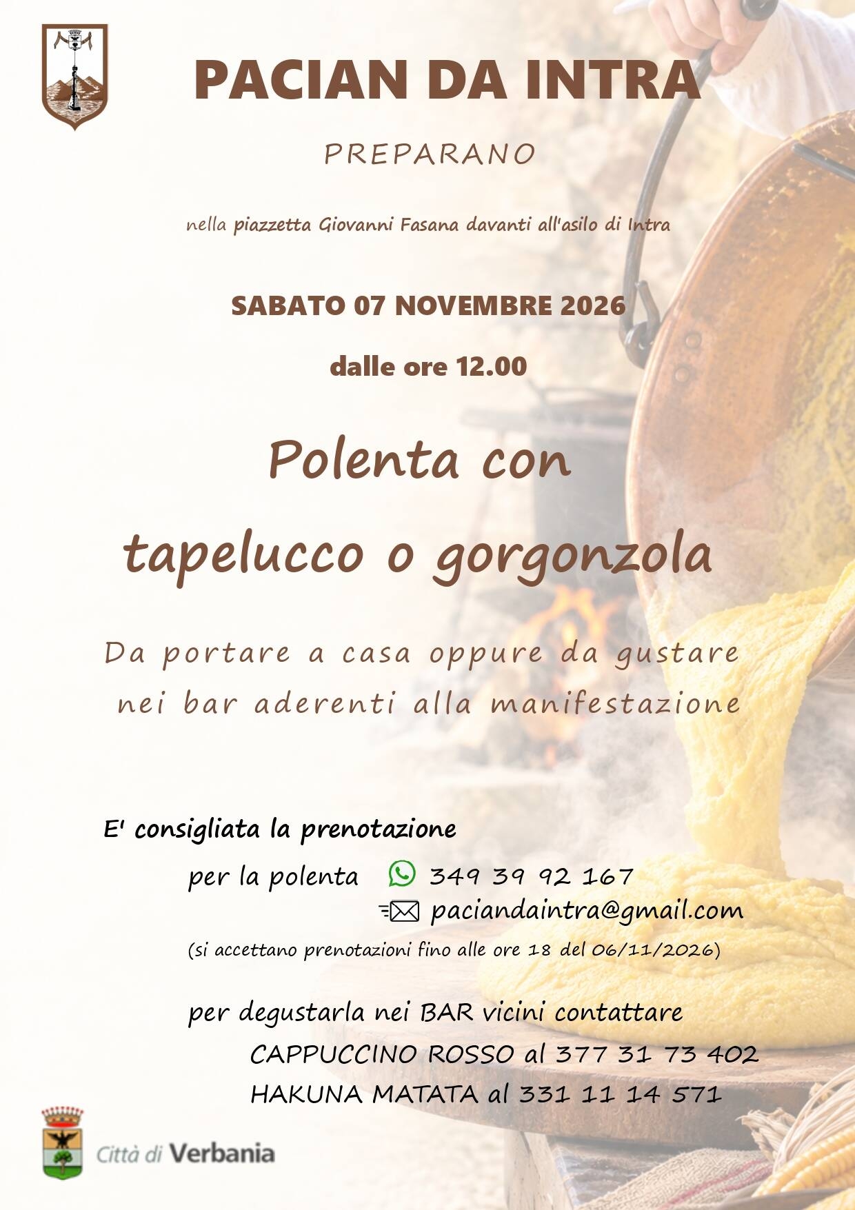 Polenta e tapelucco o gorgonzola 