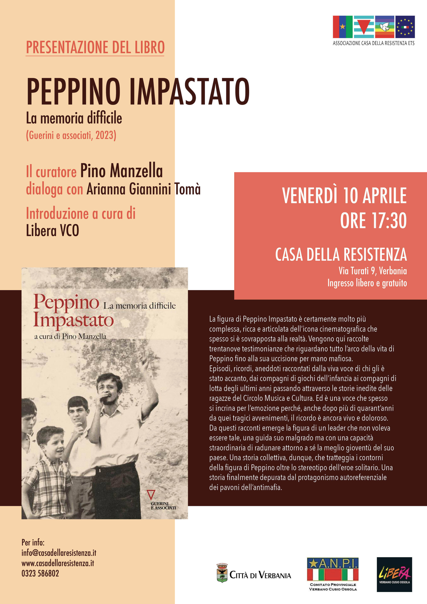 Presentazione del libro: Peppino Impastato. La memoria difficile
