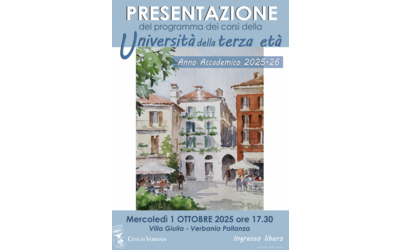 Presentazione del programma dei corsi dell'Università della Terza Età 25 26 