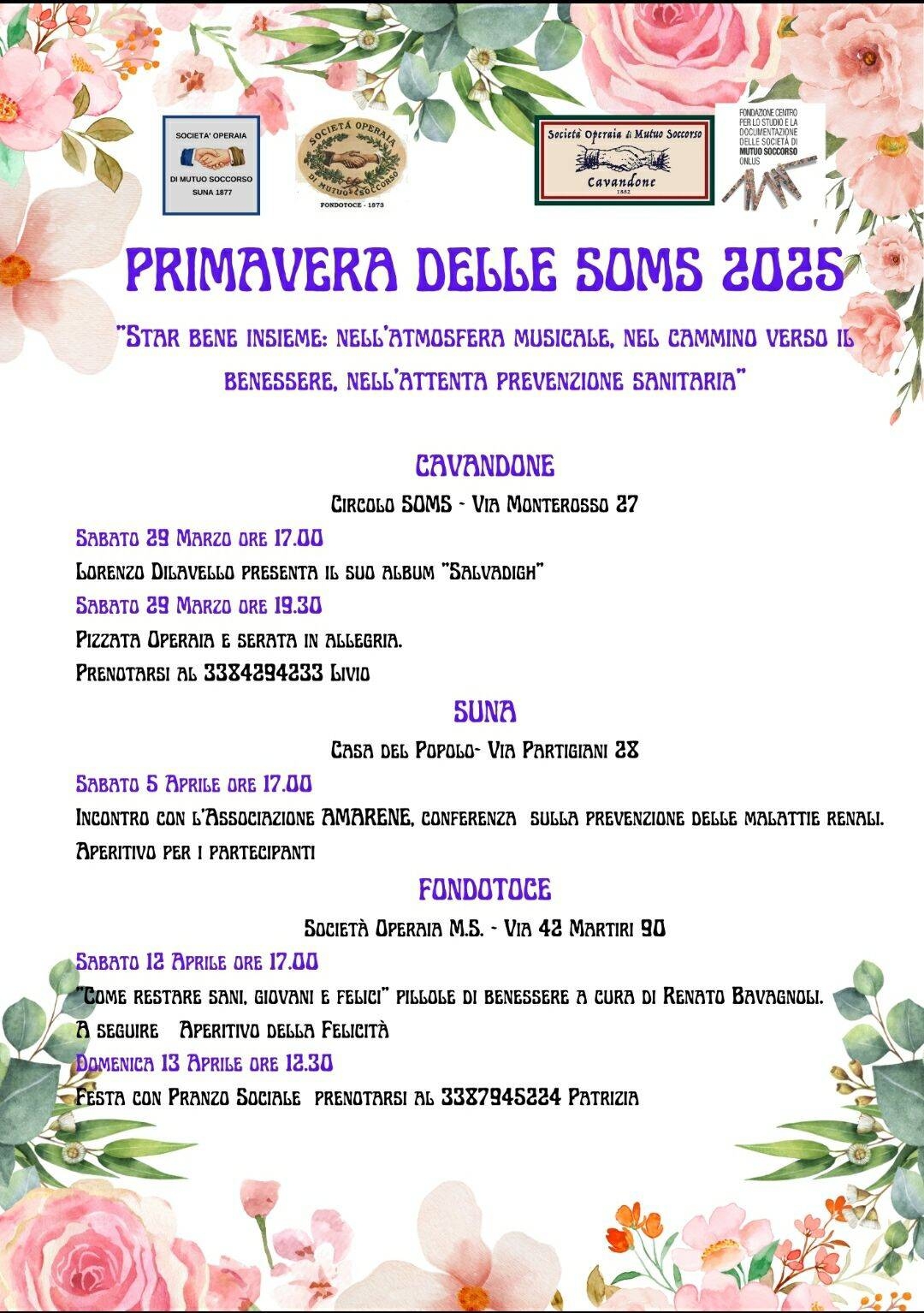 Primavera delle SOMS 2025