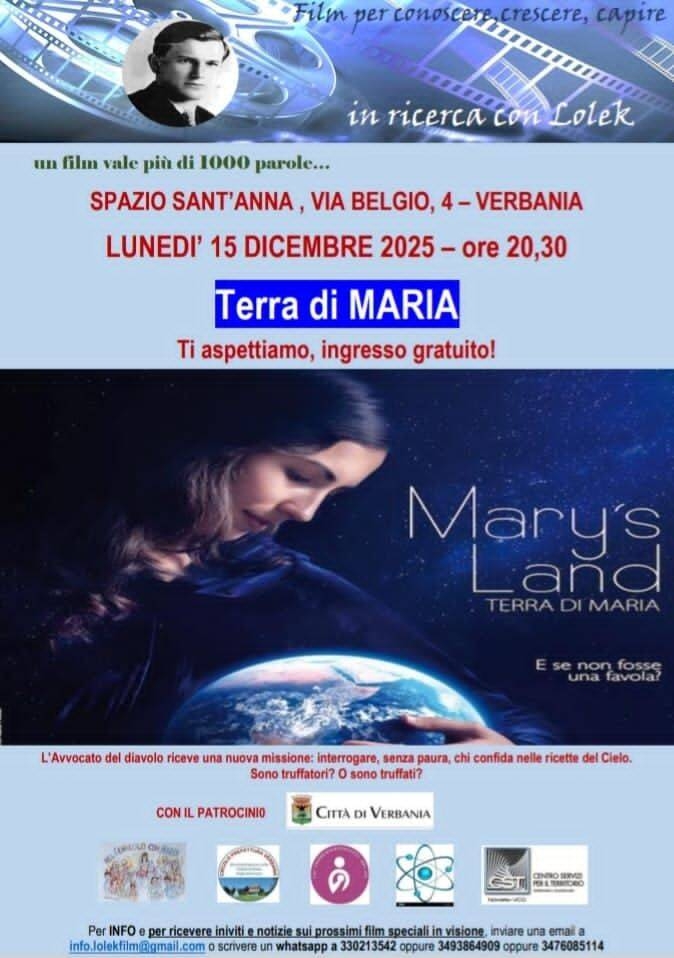 Proiezione del film: Terra di Maria