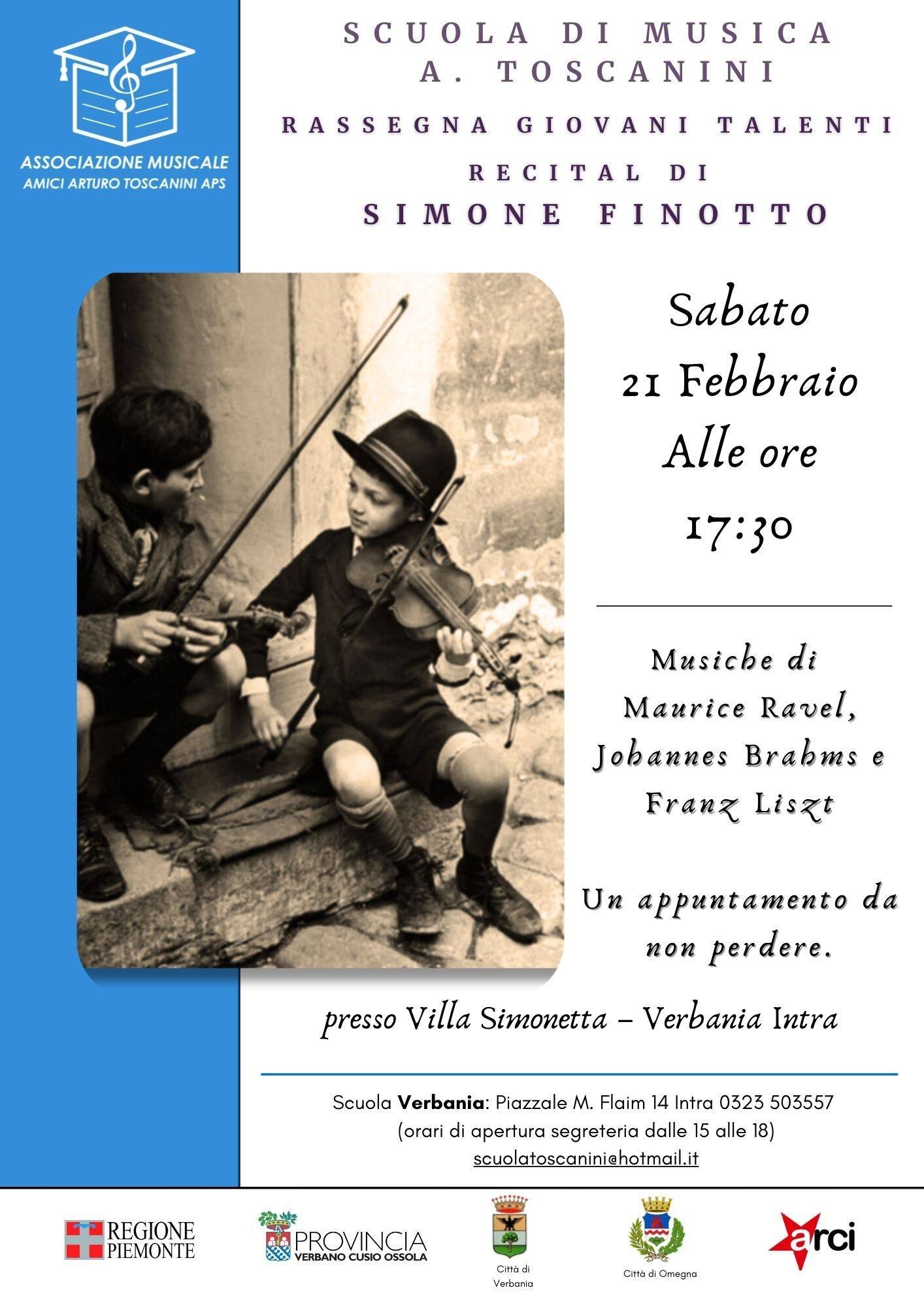 Rassegna Giovani Talenti - Recital di Simone Finotto  