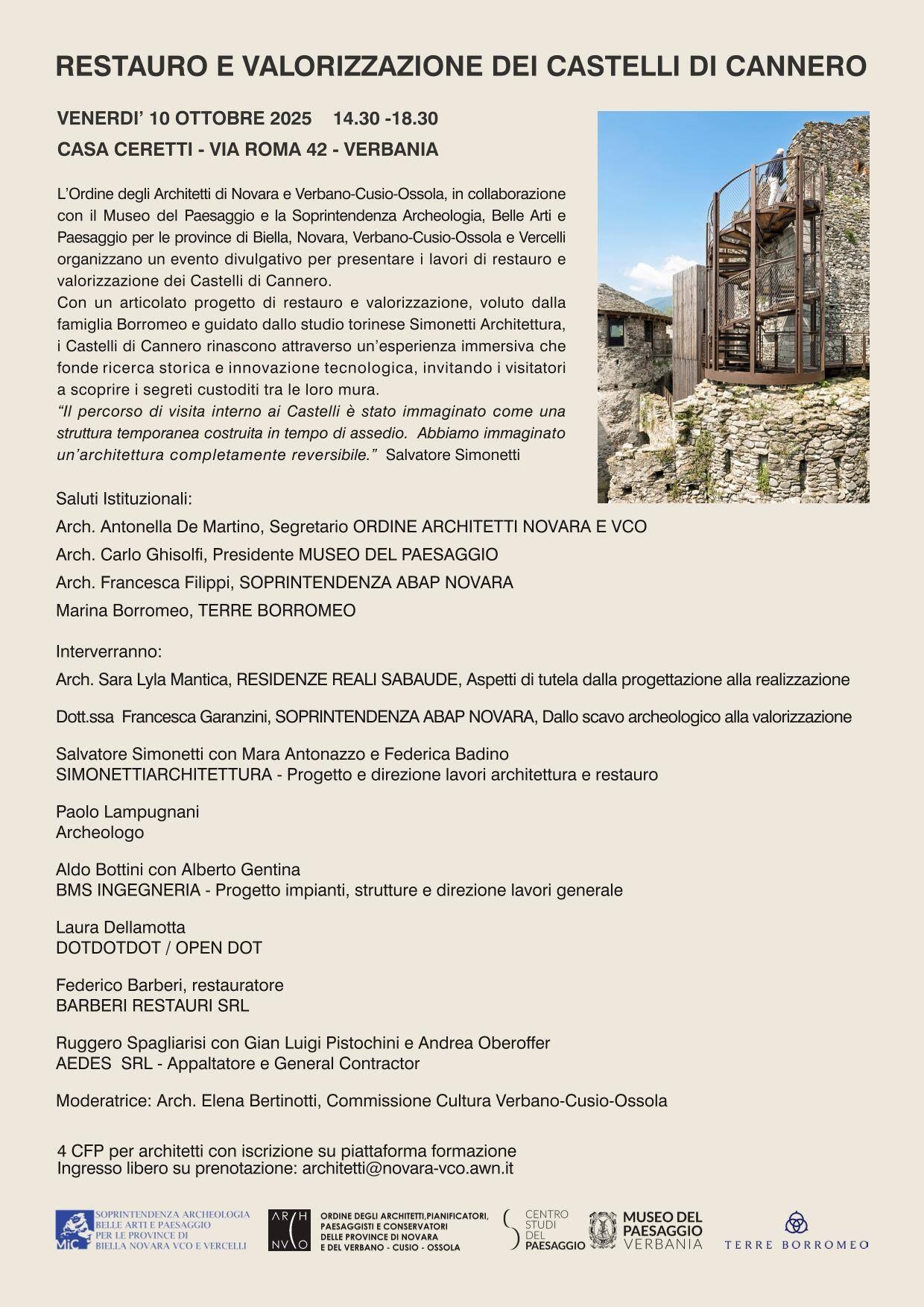 Immagine: Restauro e valorizzazione dei Castelli di Cannero