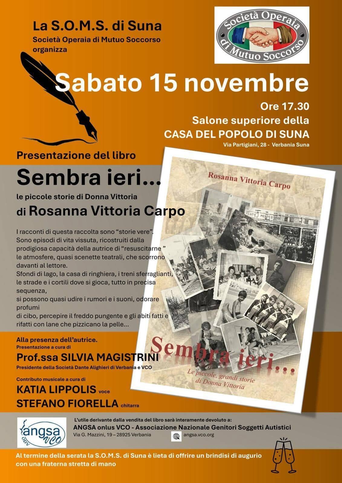 Immagine: SEMBRA IERI.... LE PICCOLE STORIE DI DONNA VITTORIA