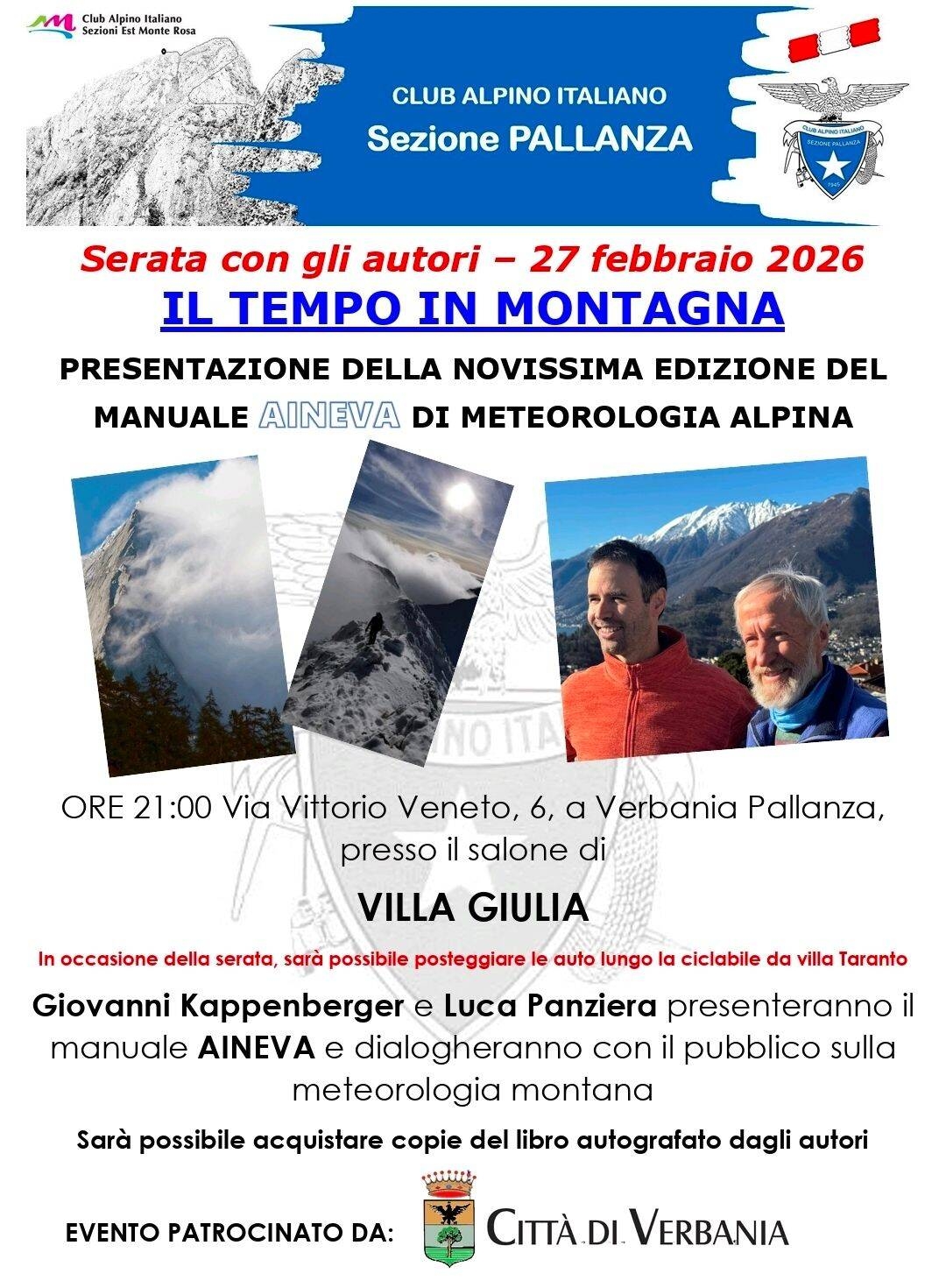 Serata con gli autori - Il tempo in montagna