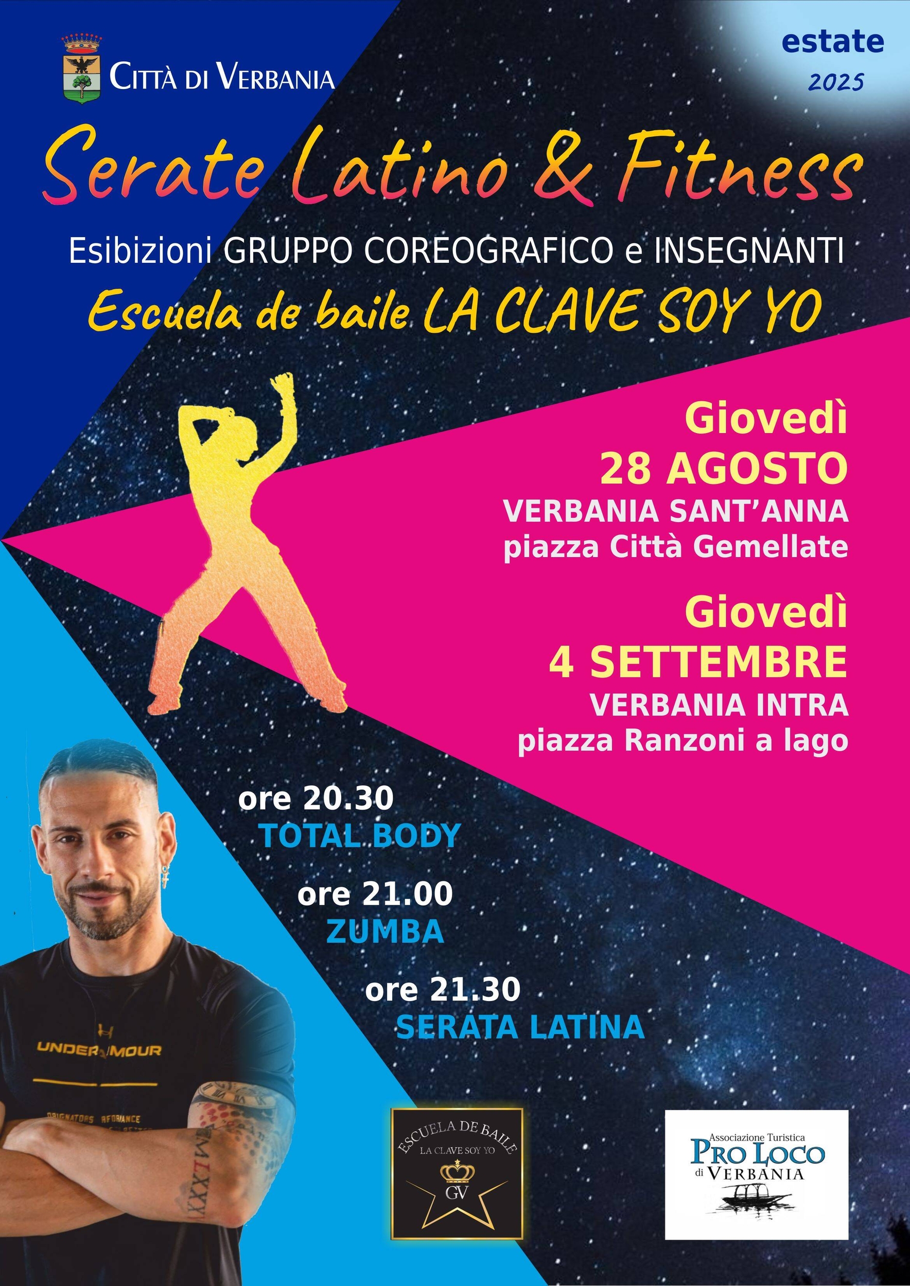 Serate Latino & Fitness 28 08 e 04 09