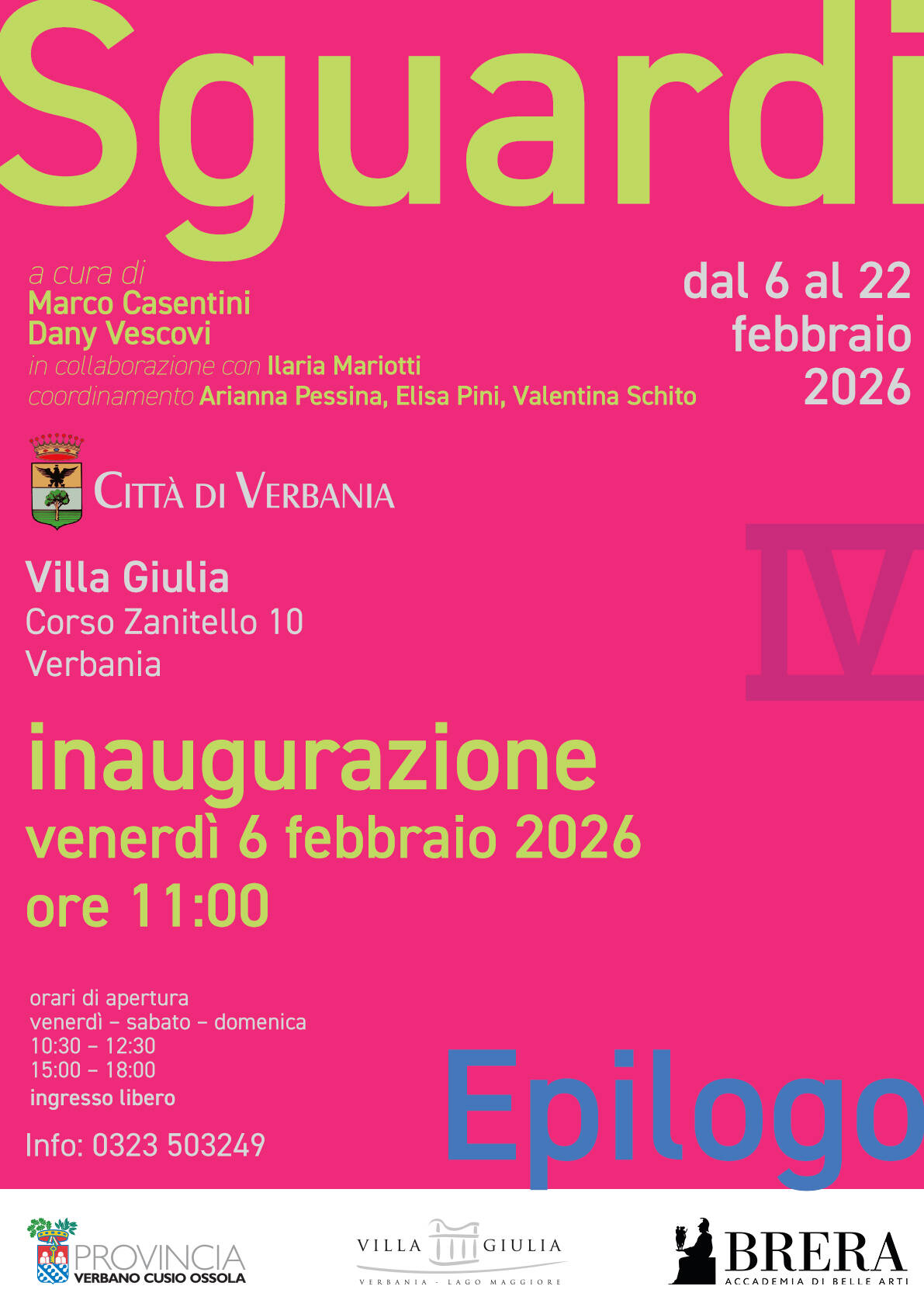 Sguardi IV – Epilogo