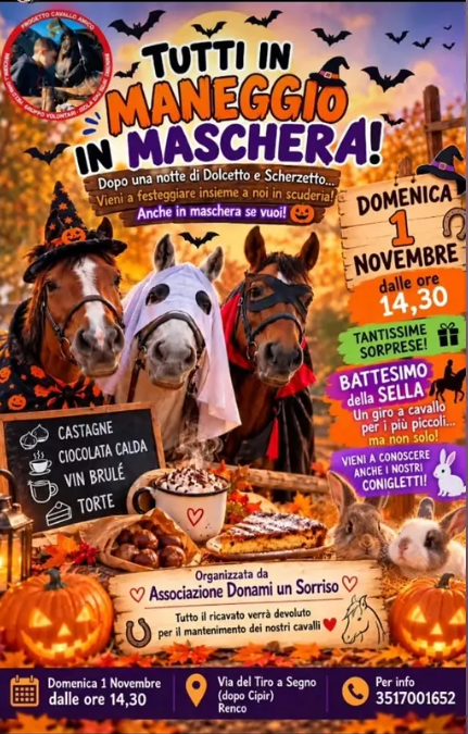 Immagine: TUTTI IN MANEGGIO IN MASCHERA