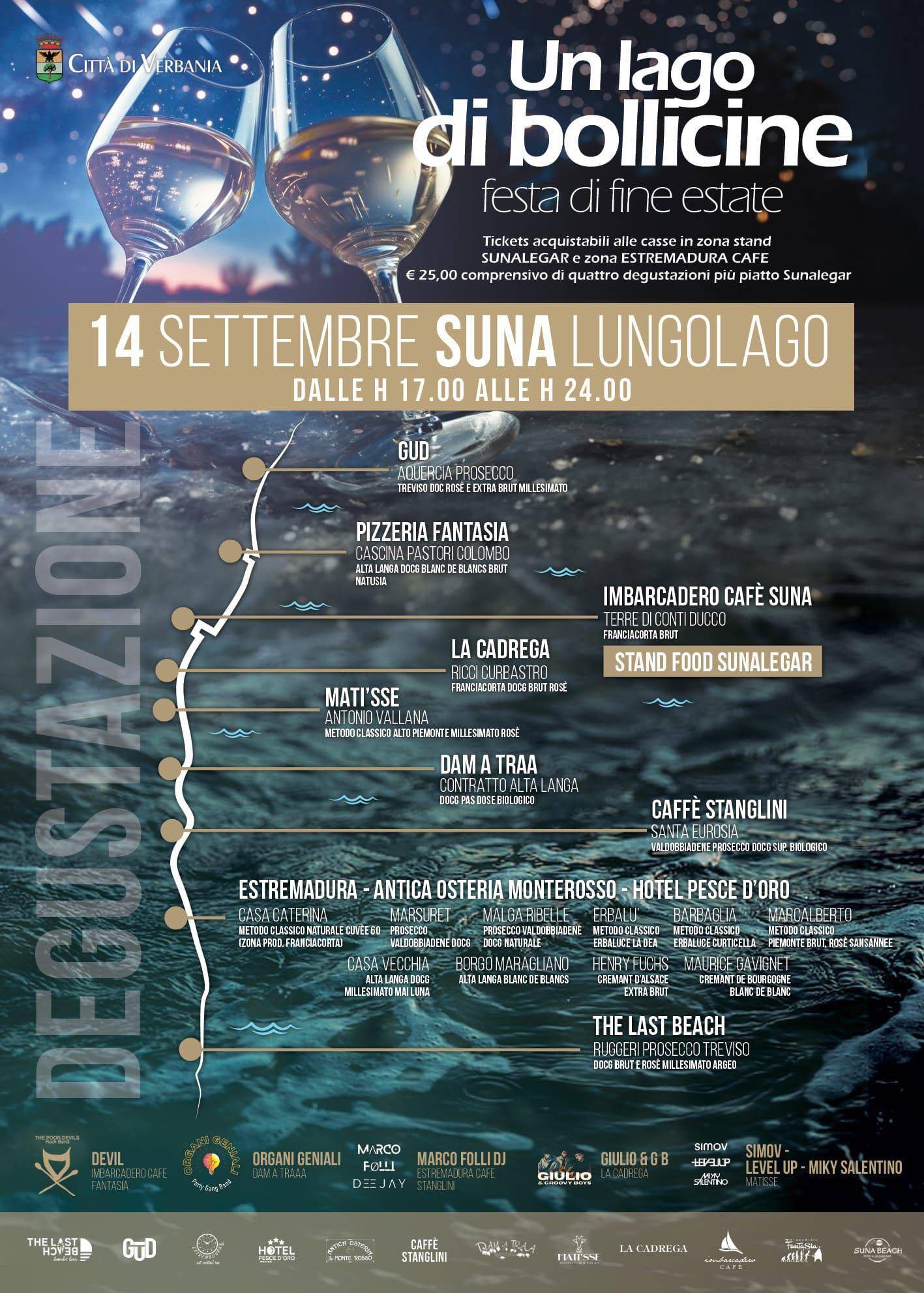 Un lago di bollicine - Festa di fine estate a Suna 