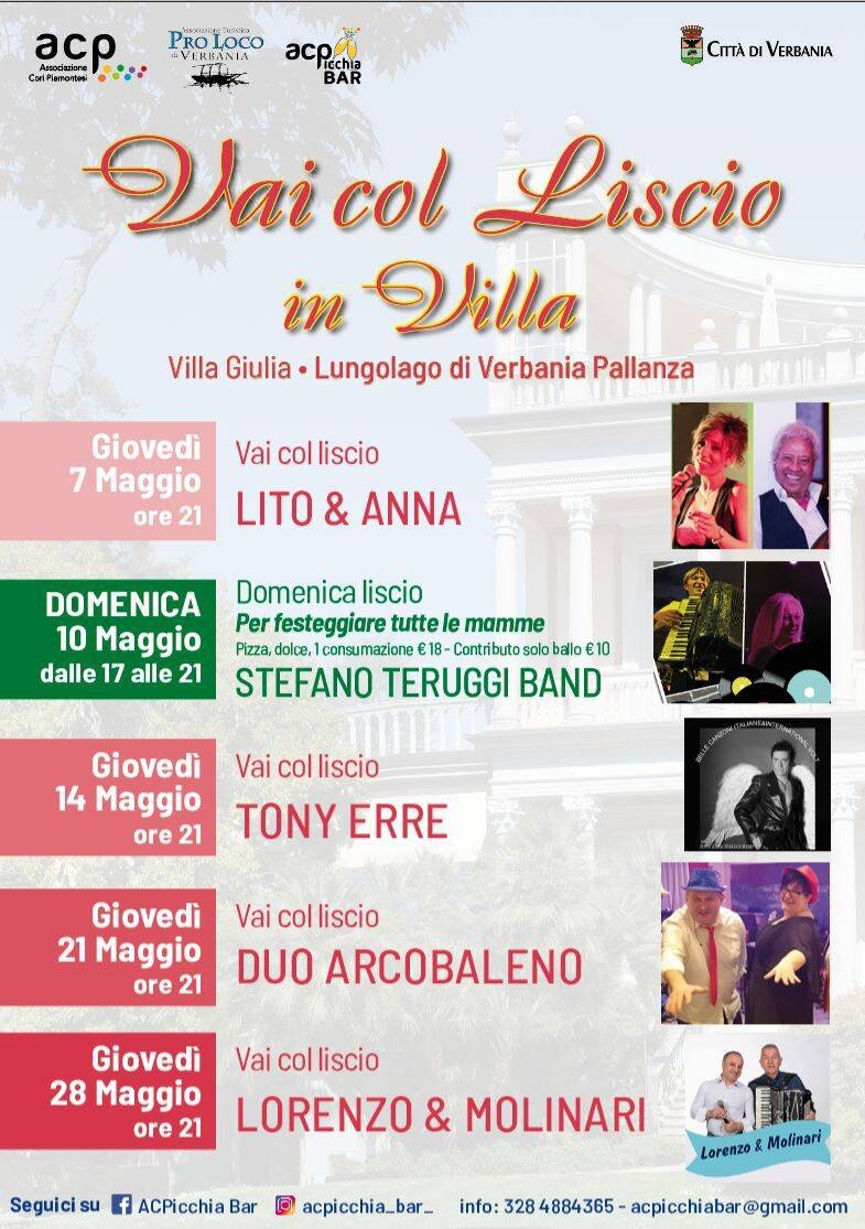 Vai col Liscio in Villa maggio 2026