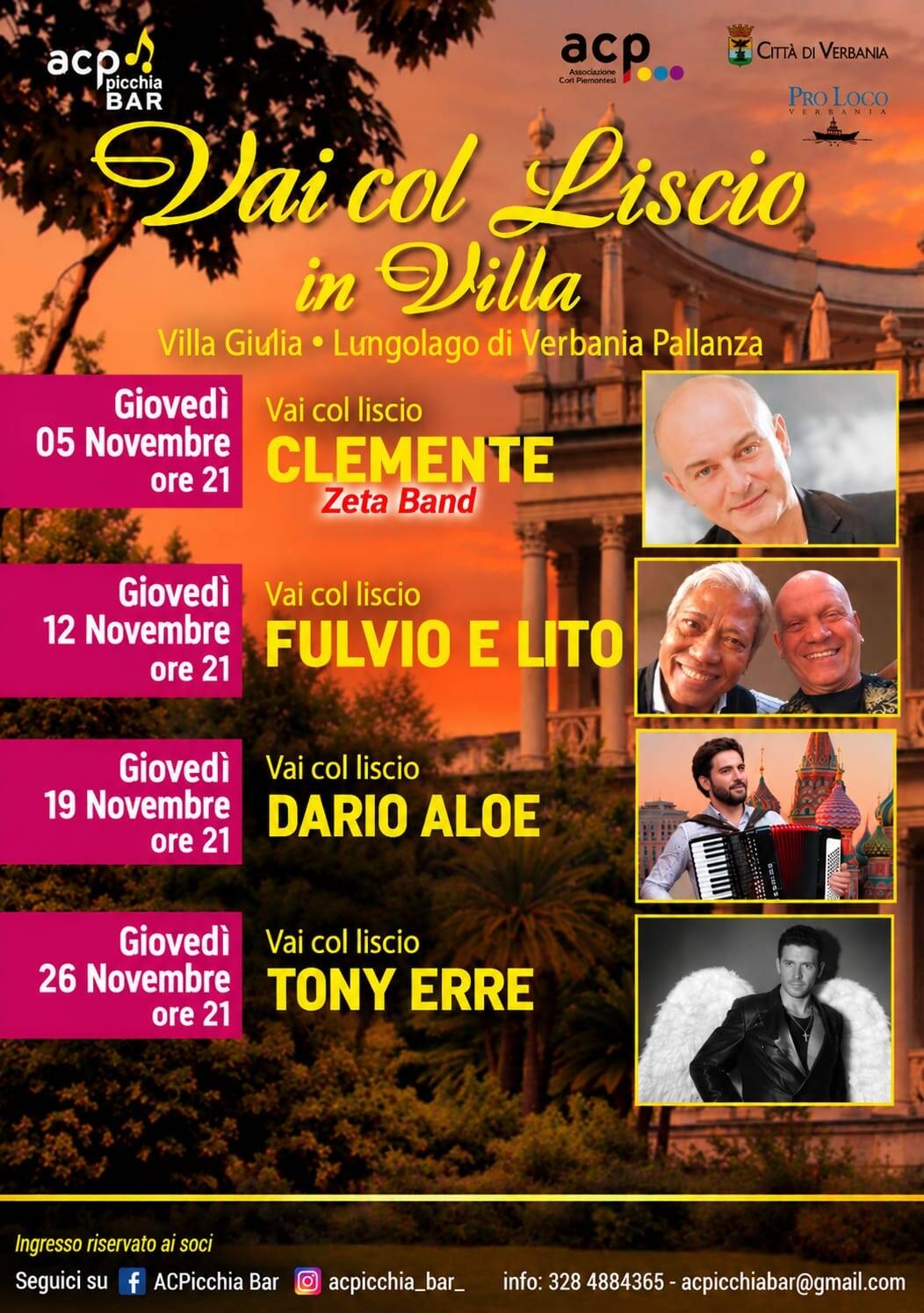 Vai col liscio in Villa novembre 26