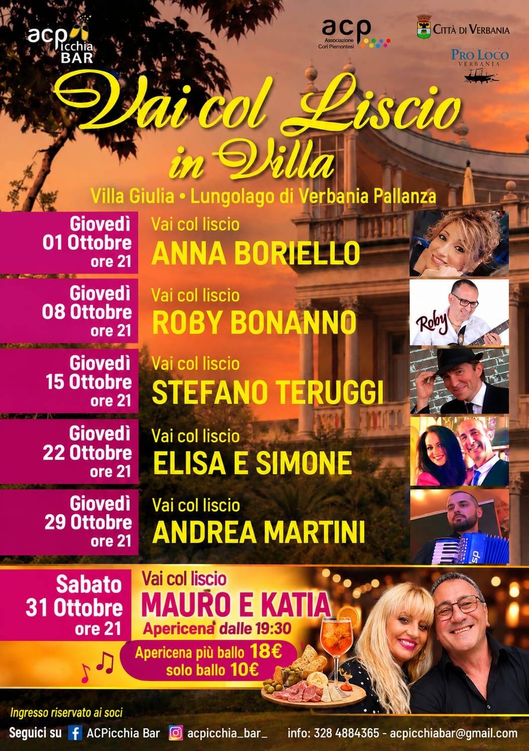 Vai col liscio in Villa ottobre 26