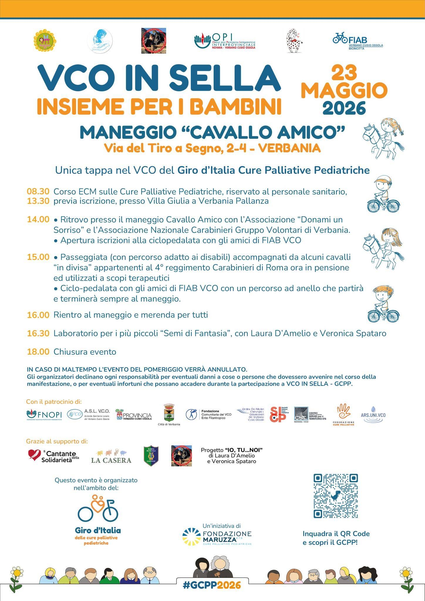 VCO IN SELLA. Insieme per i bambini